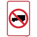 Amistad 12 x 18 in. Aluminum Sign - No Truck Symbol AM2062792